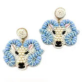 Beaded Ram Earrings